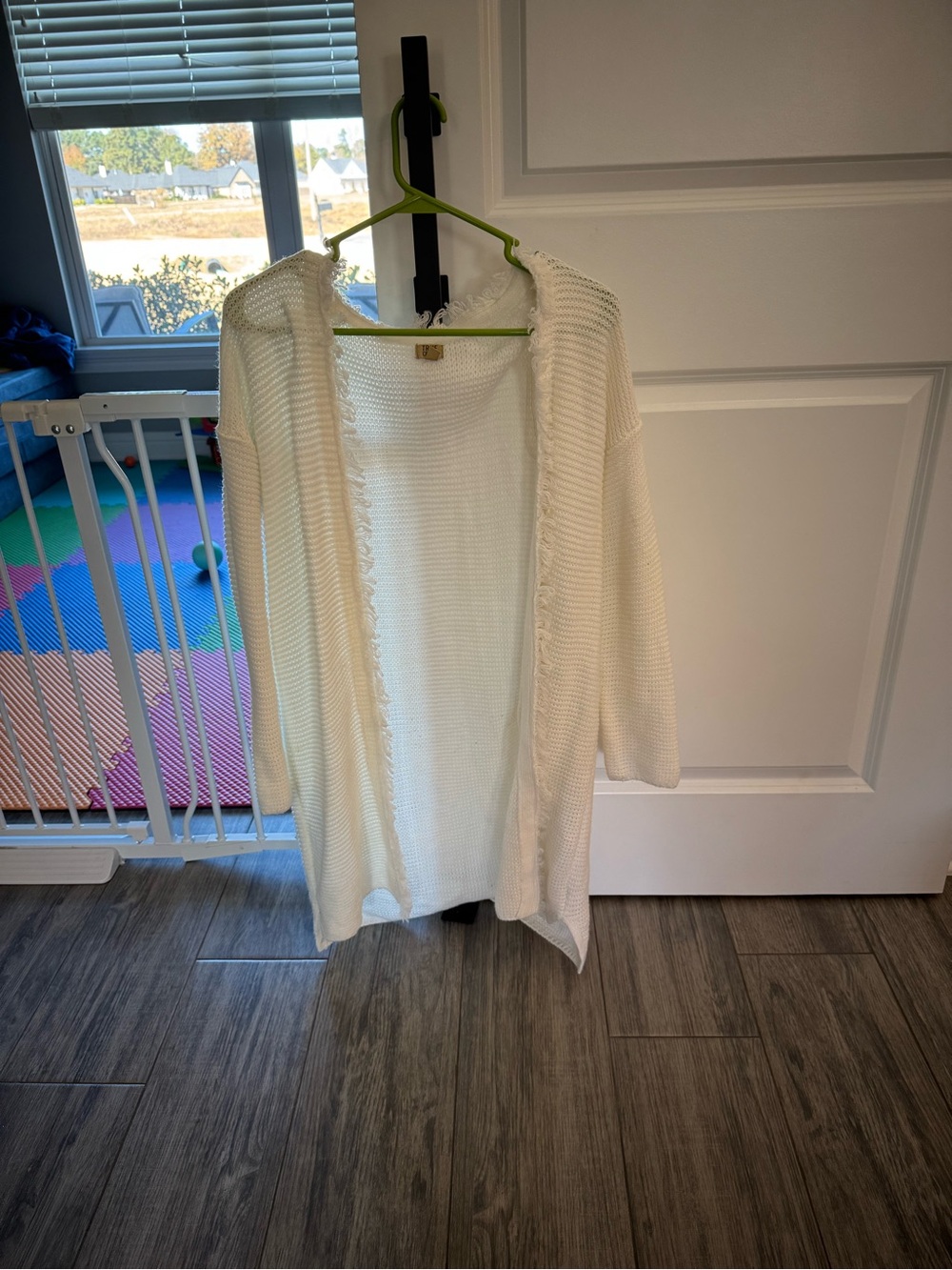 True Craft Cream Open-Front Knit Cardigan
